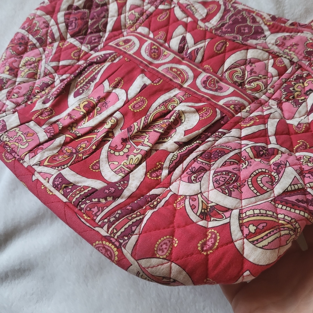Vera Bradley Sweetheart Shoulder Bag in the Rosy Posies pattern. - Picture 3 of 14